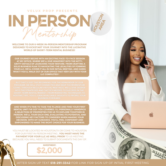 In Person Mentorship *Houston Area*